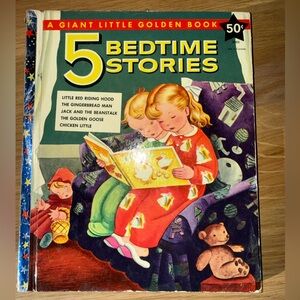 5 Bedtime Stories Book VINTAGE 1957